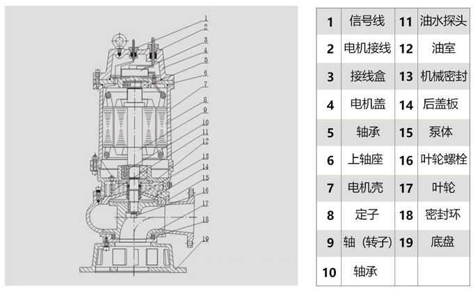 自动搅匀排污泵结构图